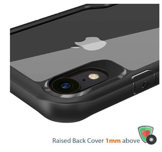 Apple iphone Xr – Black transparent shockproof-2 shop in factory