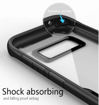 Samsung Note 8 – Black transparent Shockproof case-3 shop in factory