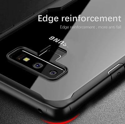 Samsung Note 9 – Black transparent Shockproof case-2-shop in factory