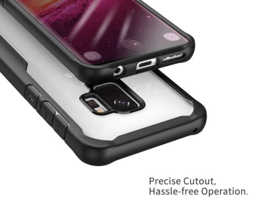 Samsung S9 – Black transparent Shockproof case 2 shop in factory (1) (1)