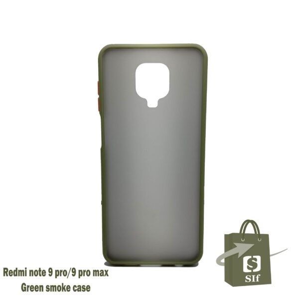 REDMI NOTE 9 PEO - GREEN SMOKE TRANSPARENT CASE