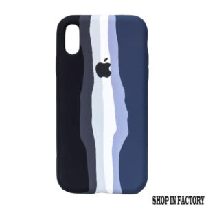 APPLE IPHONE X/XS – BLUE RAINBOW SILICONE PROTECTION CASE