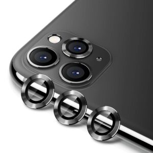 Camera Lens Protector for iPhone 11 black Ring Cover Tempered Glass
